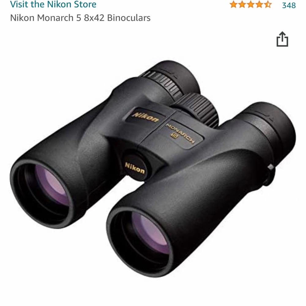 Nikon Monarch Binoculars. Model - M511. 8x42. 6.3 degrees. Waterproof